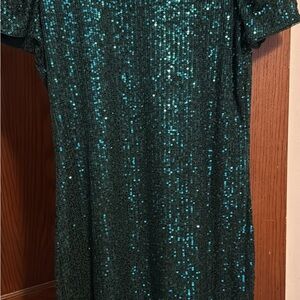 Sparkling Teal Sequin Dress